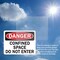 Signmission 7 in H x 10 in W, Plastic, Rectangle, Confined Space Do Not Enter OS-2PACK-DS-P-710-L-19286 - alternate 5